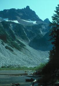 Unicorn Peak, from upper Snow Lake aug96